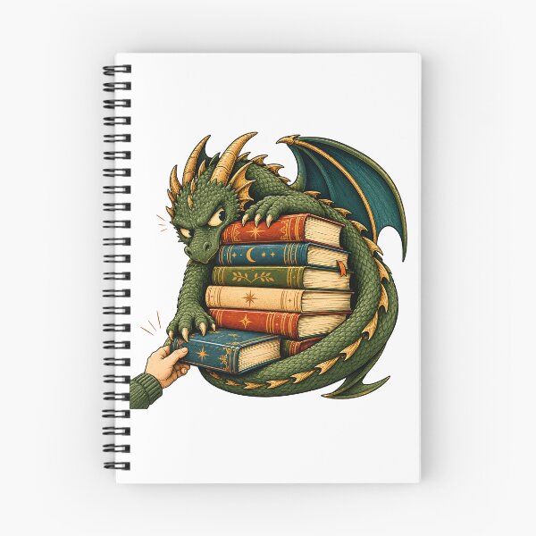 Item preview, Dragon Book Lover – Guardian of the Book Hoard designed and sold by Digital Culture Studio.