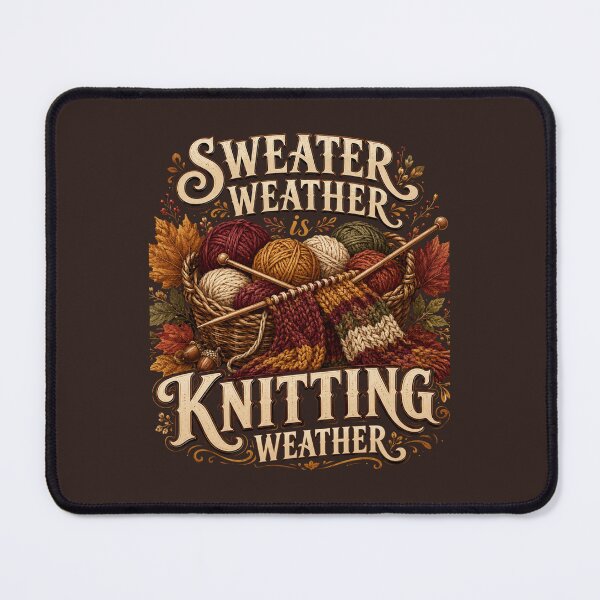 Item preview, Sweater Weather Is Knitting Weather – Cozy Fall Knitter Design designed and sold by astersgraphics.