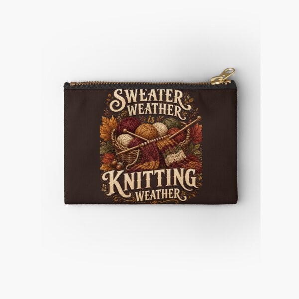 Item preview, Sweater Weather Is Knitting Weather – Cozy Fall Knitter Design designed and sold by astersgraphics.