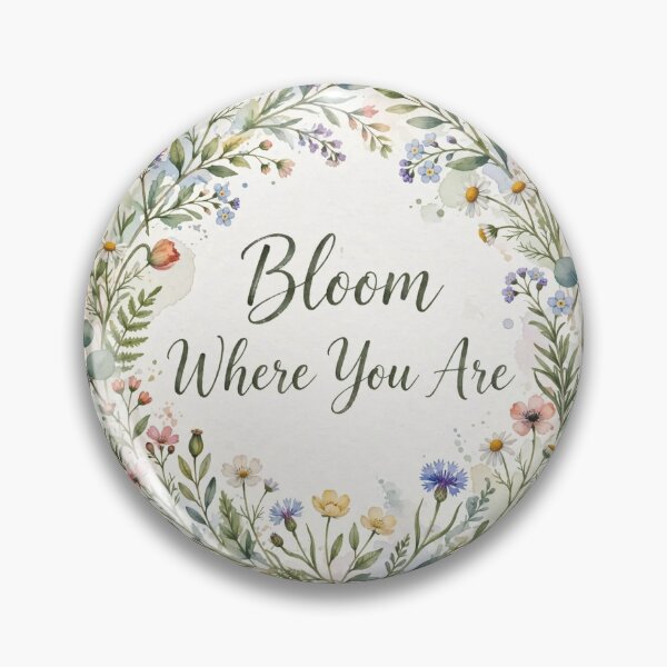 Item preview, Bloom Where You Are Watercolor Botanical Floral Art designed and sold by Softlife by Harvir.