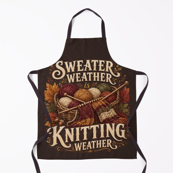 Item preview, Sweater Weather Is Knitting Weather – Cozy Fall Knitter Design designed and sold by astersgraphics.