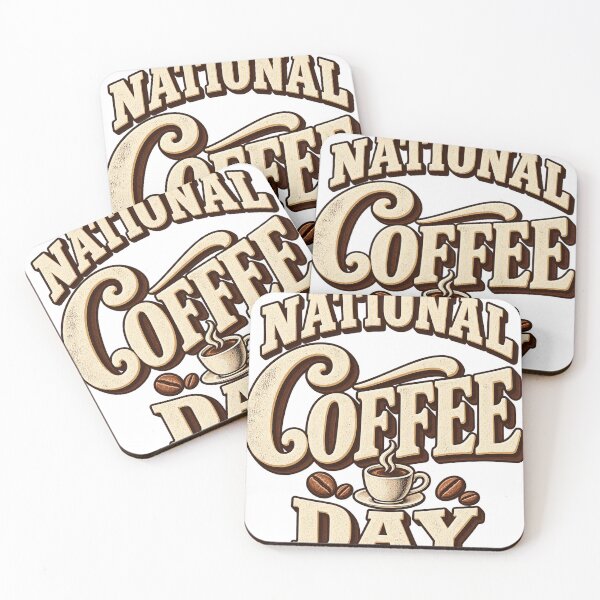 Item preview, National Coffee Day Bold Typography Design designed and sold by Doodle Souq.