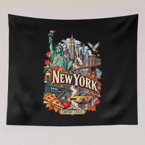 Item preview, Vintage New York Tattoo Style Empire State Illustration Graphic designed and sold by CG Studio.