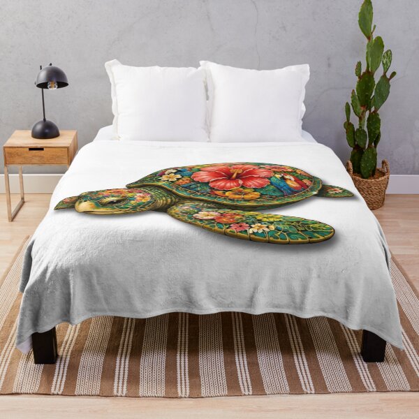 Item preview, Resting Tropical Sea Turtle | Ocean Summer Paradise Art Collection designed and sold by Zaru Art Studio.