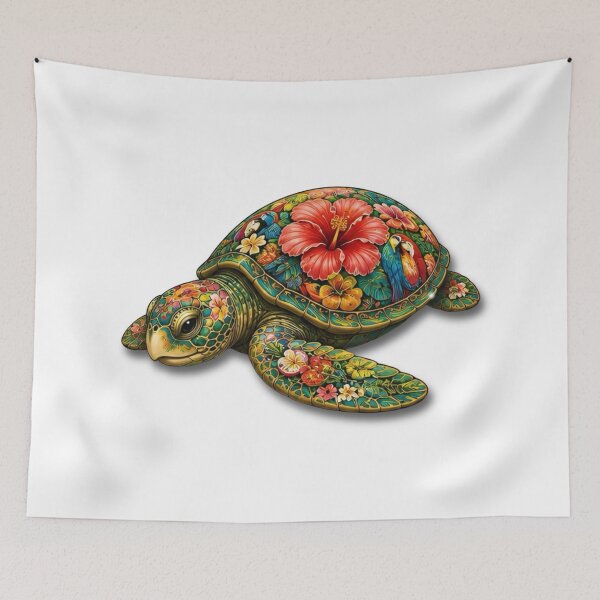 Item preview, Resting Tropical Sea Turtle | Ocean Summer Paradise Art Collection designed and sold by Zaru Art Studio.