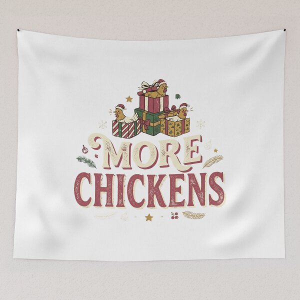 Item preview, More Chickens Christmas Gift Box Santa Hat Hens Funny Poultry Farmer designed and sold by raedattia.