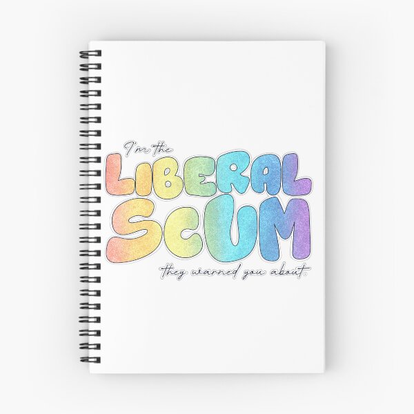 Item preview, I'm the Liberal Scum | Rainbow Bubble Letter Art | Colorful Political Print designed and sold by RareSquareBearArts.
