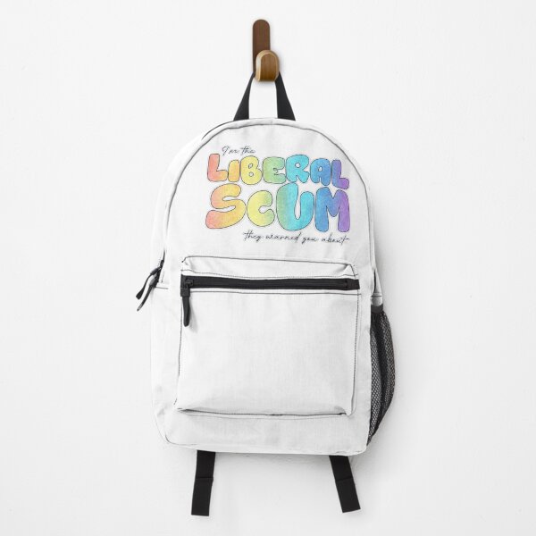 Item preview, I'm the Liberal Scum | Rainbow Bubble Letter Art | Colorful Political Print designed and sold by RareSquareBearArts.