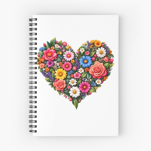Item preview, Colorful Floral Heart Bouquet designed and sold by TinyWeird.