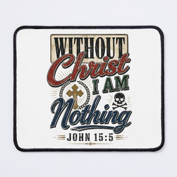 Item preview, Without Christ I Am Nothing – John 15:5 Christian Vintage Design designed and sold by TheSilmarillion.