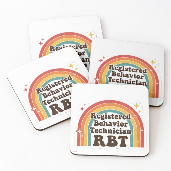 Item preview, Retro Rainbow Registered Behavior Technician RBT Sticker designed and sold by abdesigns4u.
