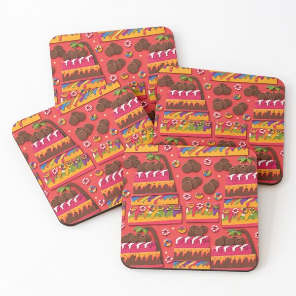 Item preview, Cute Tropical Chocolate Cake Donut Pattern Illustration designed and sold by suha-art.