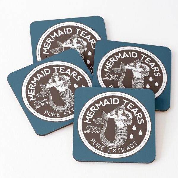 Item preview, Mermaid Tears Potion No. 666 Vintage Apothecary Label designed and sold by Roadkill Creations.