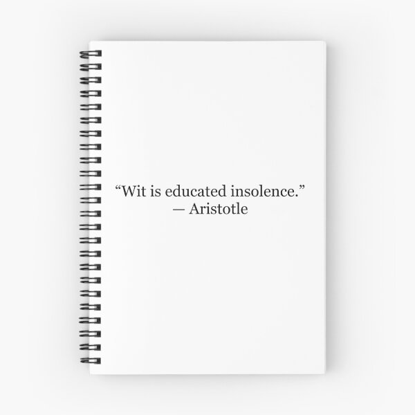 Item preview, Wit Is Educated Insolence Quote – Aristotle Philosophy Humor designed and sold by The Prose Atelier.