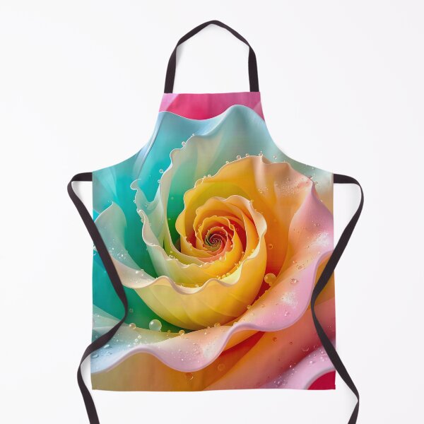 Item preview, Vibrant Rainbow Rose in Pink Aqua Yellow designed and sold by Vicky Brago-Mitchell®.