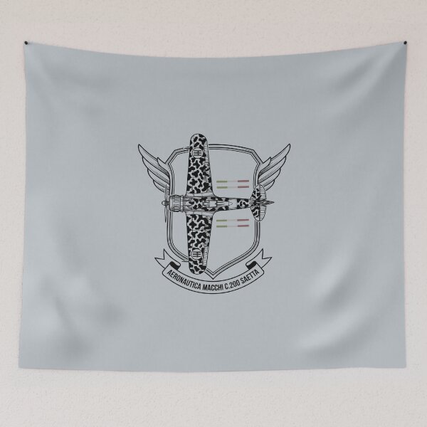 Item preview, Aeronautica Macchi C.200 Saetta Winged Crest WW2 Fighter Art designed and sold by KiwiRider.