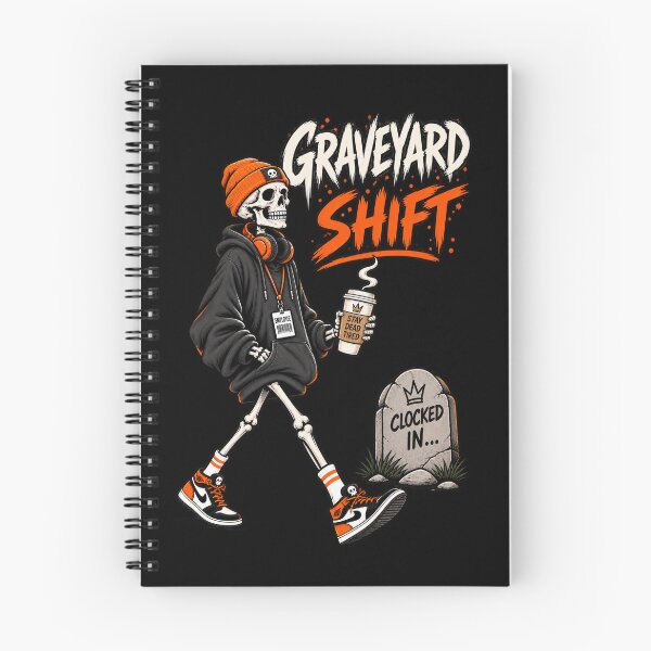 Item preview, Graveyard Shift – Dead Tired Night Shift Skeleton designed and sold by Cardio Boutique.