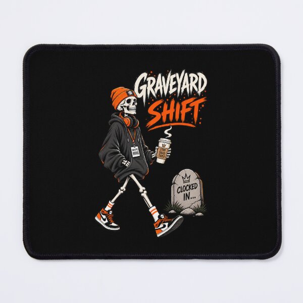 Item preview, Graveyard Shift – Dead Tired Night Shift Skeleton designed and sold by Cardio Boutique.