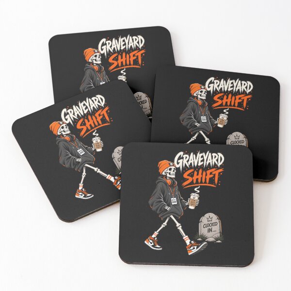 Item preview, Graveyard Shift – Dead Tired Night Shift Skeleton designed and sold by Cardio Boutique.
