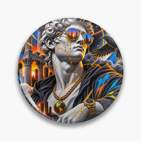 Item preview, Marble Raven Cosmic Street Art designed and sold by VYBORA Studio.