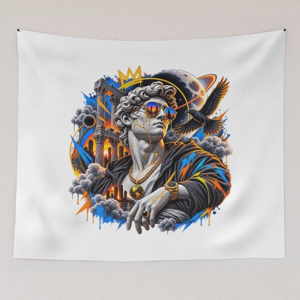 Item preview, Marble Raven Cosmic Street Art designed and sold by VYBORA Studio.