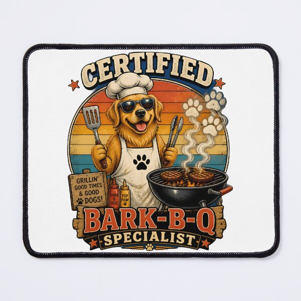 Item preview, Certified Bark-B-Q Specialist | Funny Dog BBQ Grill Master Design designed and sold by Bettybee00.