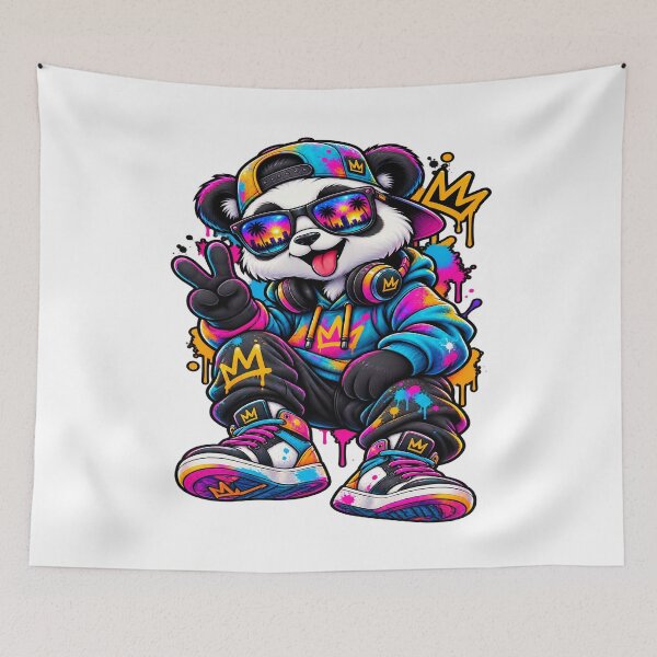 Item preview, Cool Graffiti Panda Streetwear Character designed and sold by JMDG Studio.