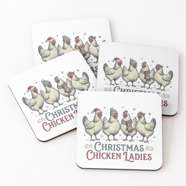 Item preview, Christmas Chicken Ladies Funny Backyard Flock Winter Hen designed and sold by raedattia.