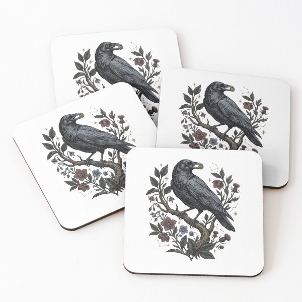 Item preview, Crow Club – Gothic Birdwatching and Corvid Lover Art designed and sold by JenniferMoren.