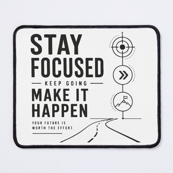 Item preview, Stay Focused Keep Going Make It Happen Motivational Design designed and sold by Sunday.Supply.