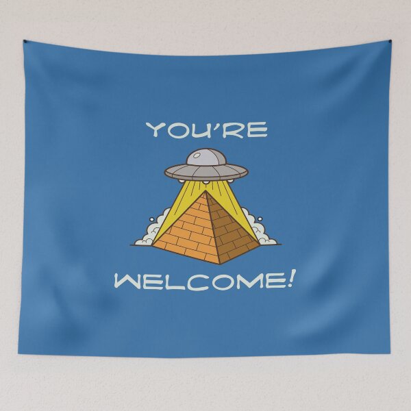 Item preview, You’re Welcome! (on Blue) designed and sold by PawsitiveMum3.