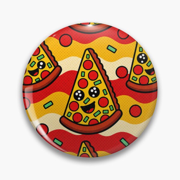 Item preview, Cute Kawaii Pizza Slice Food Pattern Illustration designed and sold by Suha Design Studio.