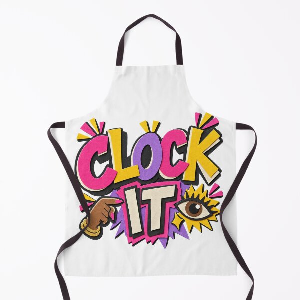 Item preview, Clock It Colorful Slang Papercraft Typography Design designed and sold by Promoffy.