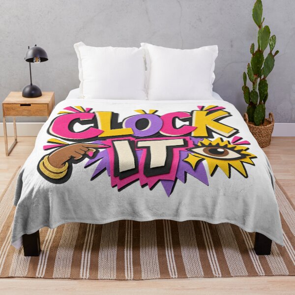 Item preview, Clock It Colorful Slang Papercraft Typography Design designed and sold by Promoffy.