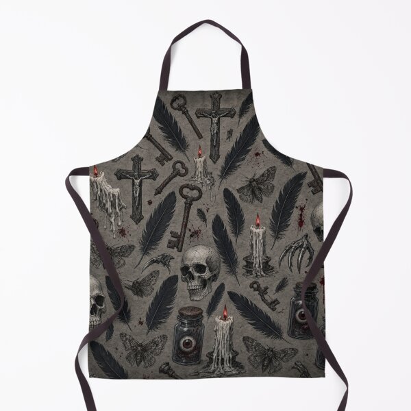 Item preview, Dark Gothic Skull Seamless Pattern – Macabre Occult Halloween Art designed and sold by LenNo9881.