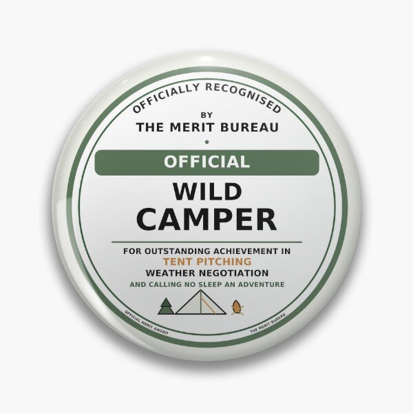 Item preview, Wild Camping Gift | Official Wild Camper Award designed and sold by TheMeritBureau.