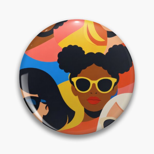Item preview, Five Sassy Girls - Diversity Pop Art Squad with Sunglasses - Girl Gang Illustration designed and sold by Ela Art Space .