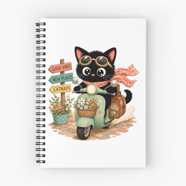Item preview, Adventure Cat Scooter Gift for Travel Lovers & Cat Moms designed and sold by Vibrantdream.