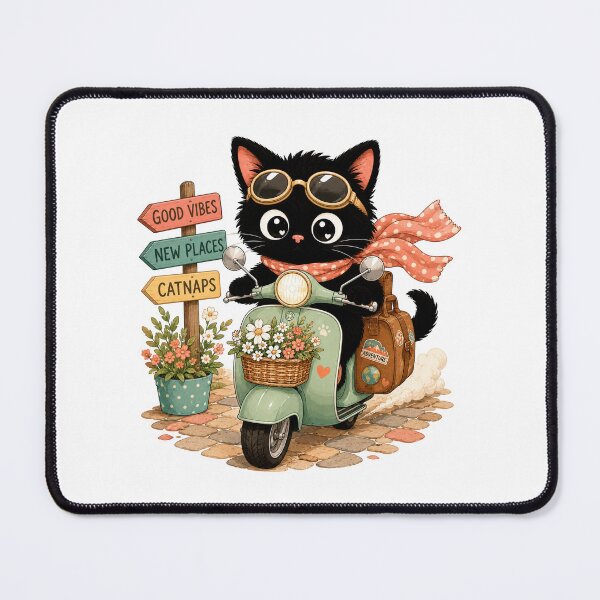 Item preview, Adventure Cat Scooter Gift for Travel Lovers & Cat Moms designed and sold by Vibrantdream.