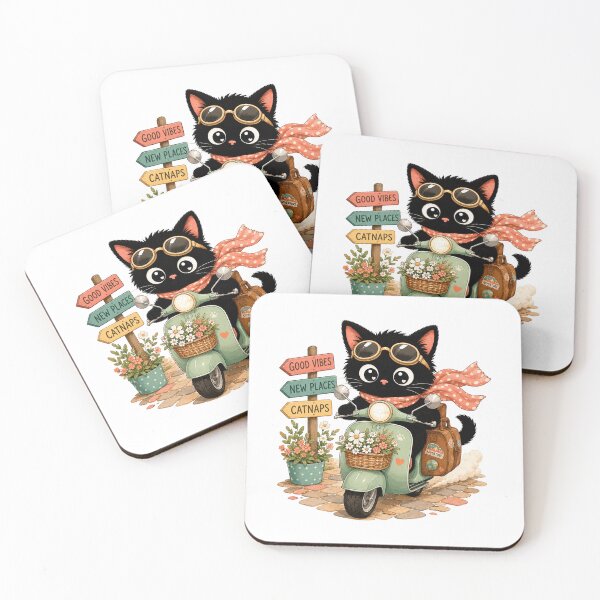 Item preview, Adventure Cat Scooter Gift for Travel Lovers & Cat Moms designed and sold by Vibrantdream.