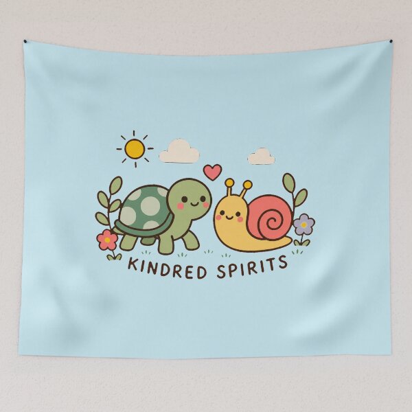Item preview, Kindred Spirits: Cute Turtle and Snail BFFs designed and sold by SVox.