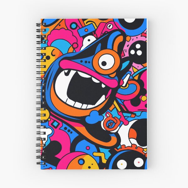 Item preview, Colorful Crazy Monster Doodle Pattern – Funky Cartoon Character Art designed and sold by IMuDesigner.