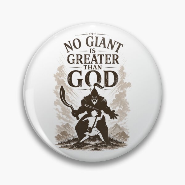 Item preview, No Giant Is Greater Than God – David and Goliath Christian Design designed and sold by TheSilmarillion.