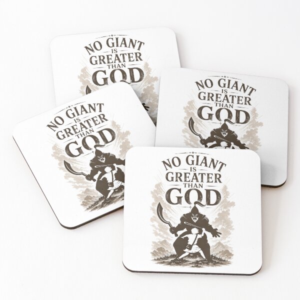 Item preview, No Giant Is Greater Than God – David and Goliath Christian Design designed and sold by TheSilmarillion.