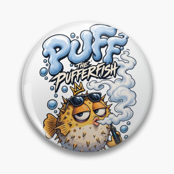 Item preview, Puff the Pufferfish – Funny Vape Fish designed and sold by House of Taste Vape Designs.