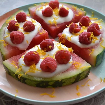Artwork thumbnail, Raspberry Watermelon Pzza by MangoSeeds2