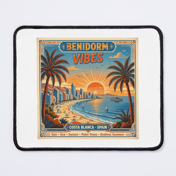 Item preview, Benidorm Spain Vintage Travel Poster Costa Blanca designed and sold by Softlife by Harvir.