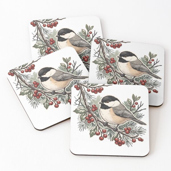 Item preview, Black Capped Chickadee – Small Bird Soft Heart designed and sold by JenniferMoren.