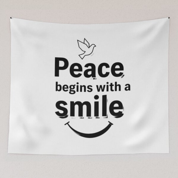 Item preview, Peace begins with a smile designed and sold by AnonimusDesigns.