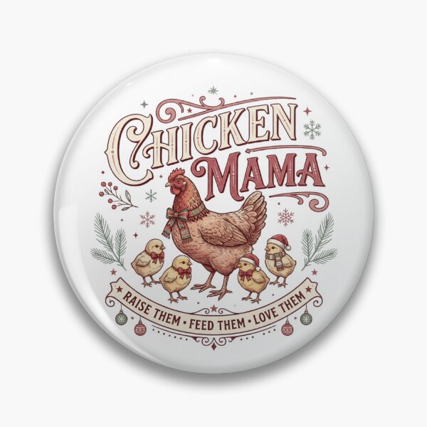 Item preview, Chicken Mama Vintage Christmas Hen with Chicks Backyard Poultry Keeper designed and sold by raedattia.